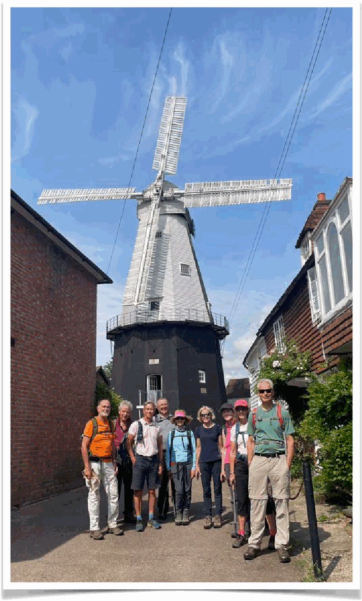 Group of walkers enjoying the Kent countryside